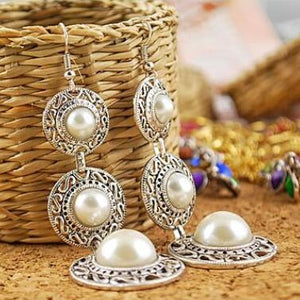 Hesiod New Fashion Charm Big Simulated Pearl Long Earrings for Women Statement