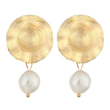Charger l\&#39;image dans la visionneuse de la galerie, Hesiod New Fashion Charm Big Simulated Pearl Long Earrings for Women Statement