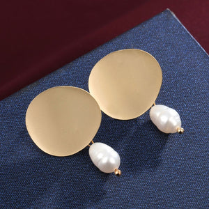 Hesiod New Fashion Charm Big Simulated Pearl Long Earrings for Women Statement