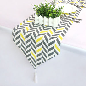 Fashion Yellow Table Runners Cotton Linen