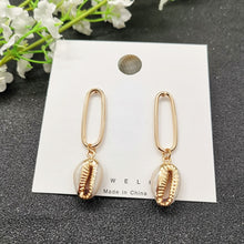 Load image into Gallery viewer, JCYMONG 13 Style Sea Shell Earrings For Women Gold Silver Color Metal Shell Cowrie Statement