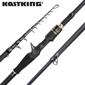 KastKing Blackhawk II Carbon Spinning Casting Rod M, MH Power Ultralight Telescopic Fishing Rod 2.03m, 2.16m , 2.21m , 2.28m