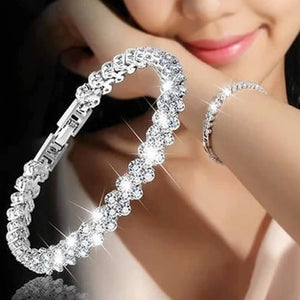Luxury Vintage Bracelet Crystal Bracelets For Women Charm Silver Bracelets & Bangles Femme