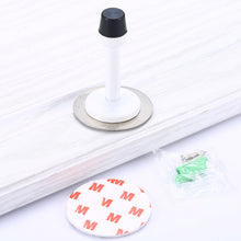 Load image into Gallery viewer, NAIERDI Rubber Wall Mounted Door Stopper Stainless Steel Door Stops Holder Catch Floor Fitting With Screws Bedroom Home Hardware