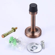 Load image into Gallery viewer, NAIERDI Rubber Wall Mounted Door Stopper Stainless Steel Door Stops Holder Catch Floor Fitting With Screws Bedroom Home Hardware