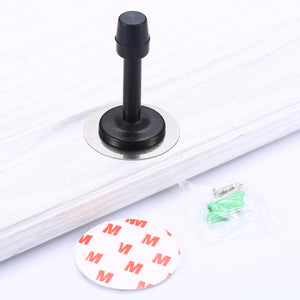 NAIERDI Rubber Wall Mounted Door Stopper Stainless Steel Door Stops Holder Catch Floor Fitting With Screws Bedroom Home Hardware