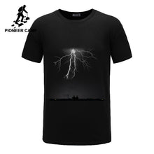 Load image into Gallery viewer, Pioneer Camp Lightning Printed T-Shirt Men Black T Shirt Mens Fashion men T Shirts Casual brand Clothing Cotton 3D Tshirt 405043