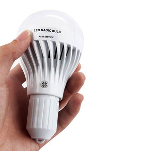 Rechargeable E27 7W LED Light Bulb White Home Corridor Balcony Emergency Bulb Light Flashlight W/Remote Control AC 85-265V H6