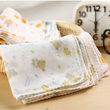 Load image into Gallery viewer, 10PCS Baby Feeding Towel Teddy Bear Bunny Dot Chart Printed Children
