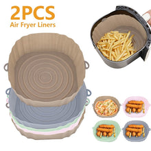Load image into Gallery viewer, 2pcs Silicone Air Fryers Oven Baking Tray Pizza Fried Chicken Airfryer