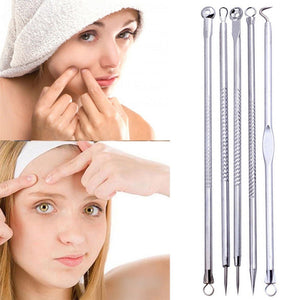 5pcs Pimple Blemish Comedone Acne Extractor Remover Tool Needles Set