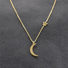 Load image into Gallery viewer, Star Necklace Women Choker Kolye Gold Silvery Moon Necklaces Boho Pendants Collier
