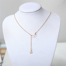 Load image into Gallery viewer, Star Necklace Women Choker Kolye Gold Silvery Moon Necklaces Boho Pendants Collier