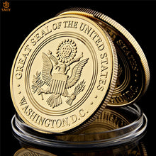 Load image into Gallery viewer, USA Navy USAF USMC Army Coast Guard American Free Eagle Totem Gold Military Medal Challenge Coin Collection