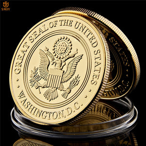 USA Navy USAF USMC Army Coast Guard American Free Eagle Totem Gold Military Medal Challenge Coin Collection