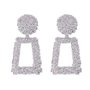 USTAR Big Drop Earrings for Women Geometric Statement Earrings female 2018 Fashion