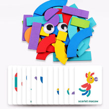Load image into Gallery viewer, Wooden Puzzle Cute Cartoon Animal Intelligence Kids Educational Brain Teaser Children Tangram Geometric Shapes Jigsaw Gifts