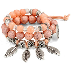 ZOSHI 2019 brand Fashion Vintage Ethnic Elasticity Marble beads Bracelet Boho Statement