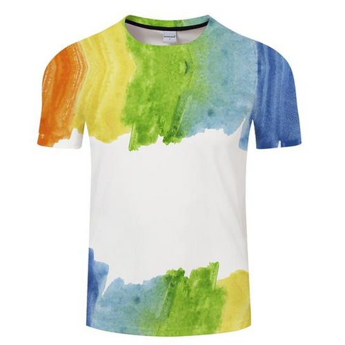 Blue & Green Watercolor 3D T-Shirt