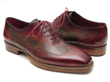 Load image into Gallery viewer, Paul Parkman Men&#39;s Wingtip Oxford Goodyear Welted Bordeaux &amp; Camel (ID#087LX)
