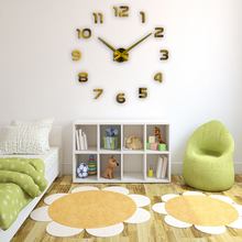 Load image into Gallery viewer, New Clock Watch Wall Clocks Horloge 3D Luminous Diy Acrylic Mirror Stickers Home Decoration Living Room Quartz Needle Gift