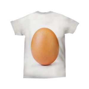 3D Egg Printed T-Shirt