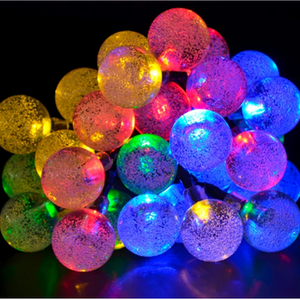 Crystal Ball String Lights With Solar Powered LED (Ships From USA)