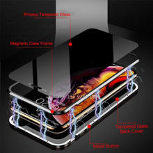 Load image into Gallery viewer, Metal Magnetic Adsorption Case For iPhone 13 12 11 Pro Max Mini XS X XR 7 8 6 6s Plus SE 2020 Double-Sided Glass Cover