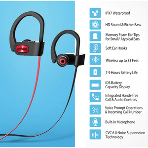 IPX7 Waterproof Noise Canceling Bluetooth Headphone