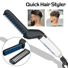 Load image into Gallery viewer, Multifunctional Hair Comb Curling Curler Show Cap Quick Hair Styler for Men Electric Heating Hairbrush Comb Quick Hair Make
