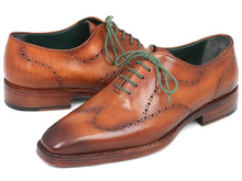 Load image into Gallery viewer, Paul Parkman Men&#39;s Wingtip Oxford Goodyear Welted Camel Brown (ID#87CML66)