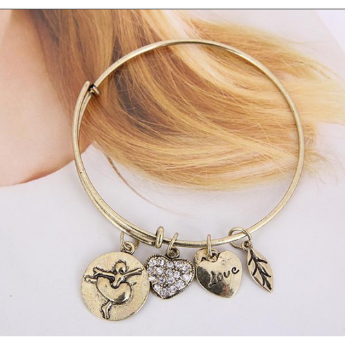 Ballet Love Charm Bangle  (Ships From USA)