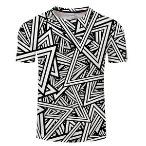 Black & White Triangles 3D T-Shirt