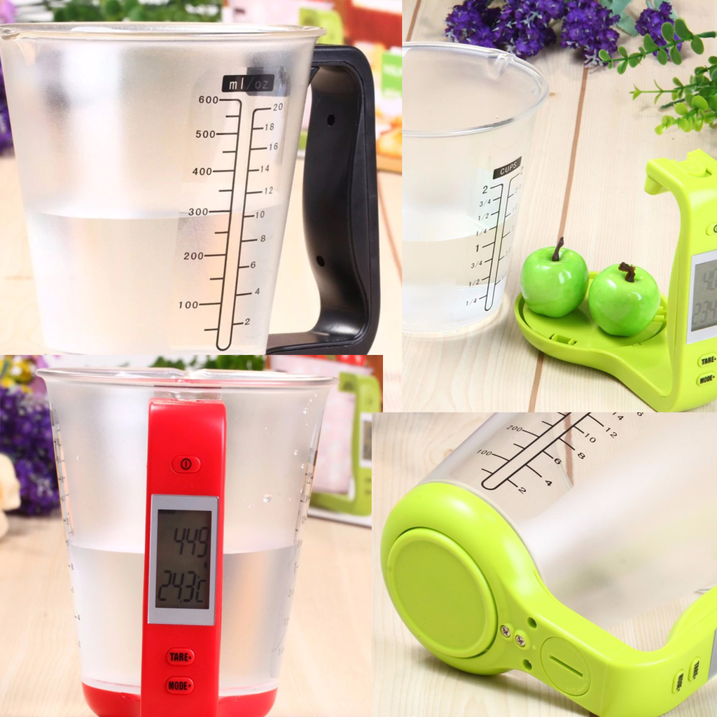 Measuring cup and scales