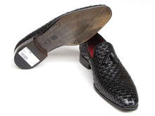 Charger l\&#39;image dans la visionneuse de la galerie, Paul Parkman Men&#39;s Tassel Loafer Black Woven Leather (ID#085-BLK)