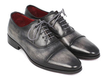 Load image into Gallery viewer, Paul Parkman Men&#39;s Captoe Oxfords Gray &amp; Black Shoes (ID#077-GRY)