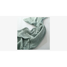 Load image into Gallery viewer, Cozy Cotton-Knit Mermaid Tail Blanket
