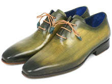 Load image into Gallery viewer, Paul Parkman Wholecut Plain Toe Oxfords Green Hanpainted Leather (ID#755-GRN)