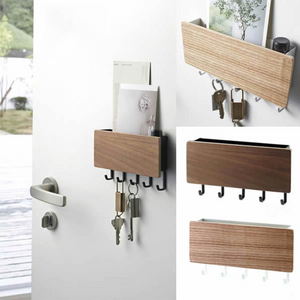 New Wall-hung Type Wooden Decorative Wall Shelf Sundries Storage Box Prateleira Hanger Organizer Key Rack Wood Wall Shelf