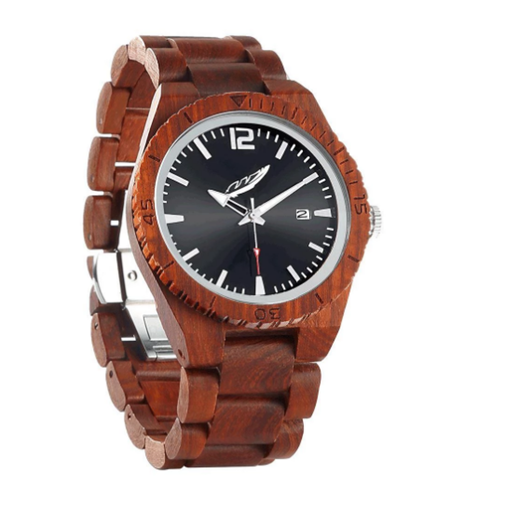 Men's Personalized Engrave Rose Wood Watches - Free Custom Engraving