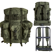 Load image into Gallery viewer, Medium Military Surplus Rucksack Alice Pack Army Survival Combat Field Backpack with Frame and Alice Butt Pack