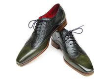 Load image into Gallery viewer, Paul Parkman Men&#39;s Wingtip Oxford Floater Leather Green (ID#023-GREEN)