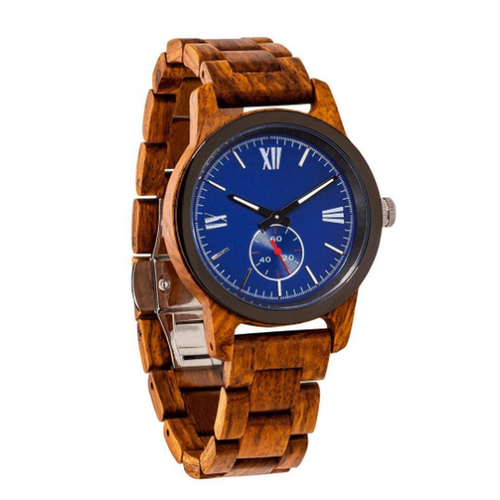 Men's Handcrafted Engraving Ambila Wood Watch - Best Gift Idea!