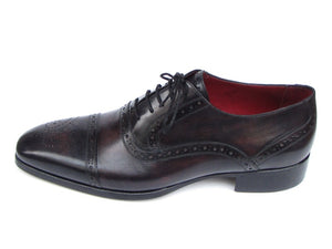 Paul Parkman Men's Captoe Oxfords Bronze & Black Shoes (ID#77U844)