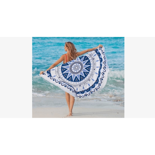 Mandala Round Beach Towel