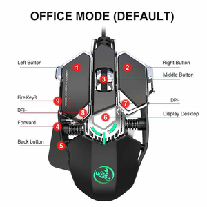 Wired Gaming Mouse LED Backlit Programmable Mechanical Mouse, up to 6400 DPI for Windows PC Gamers