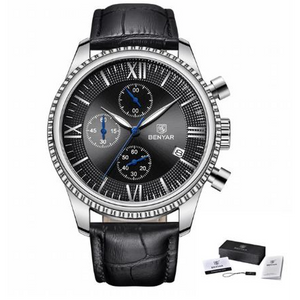 BENYAR Men's Watch Luxury Leather