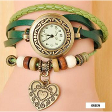 Load image into Gallery viewer, Heart Vintage Wrap Watch (Ships From USA)