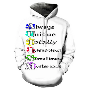Define Autism 3D - Sweatshirt, Hoodie, Pullover-Support Autism Awareness Movement