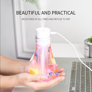 500mL Car Mist Humidifier Diffuser Colorful Night Light Cool Humidifier Desktop Quiet USB Home Humidifier with Luminous Stone